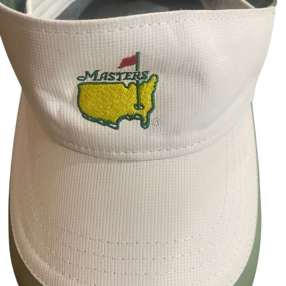 Masters tennis visor green white adjustable - Picture 3 of 5